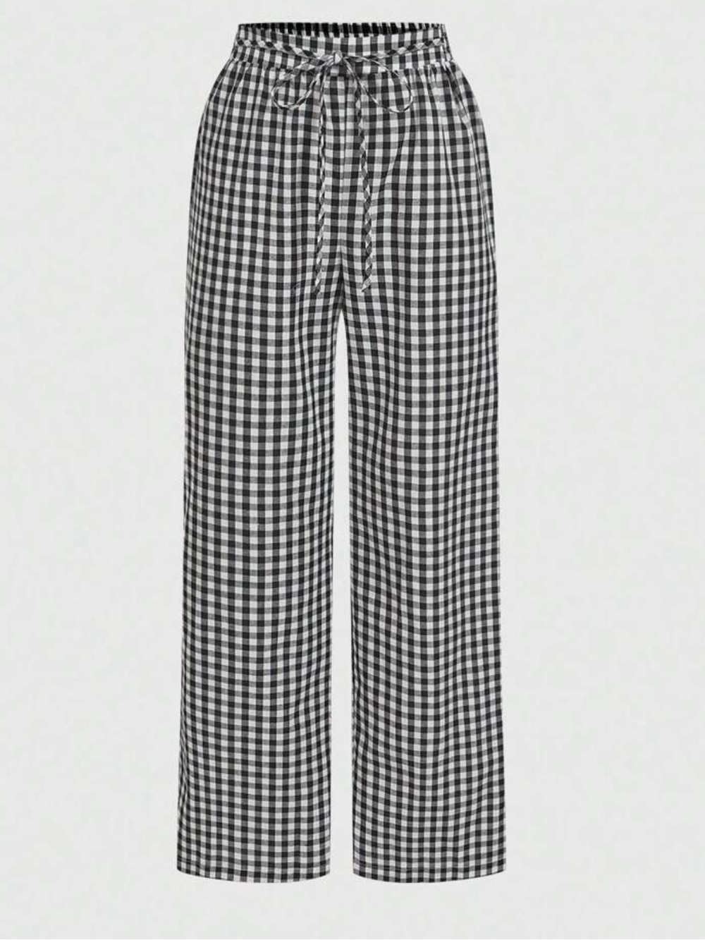 Men's Black & White Gingham Lounge Pants